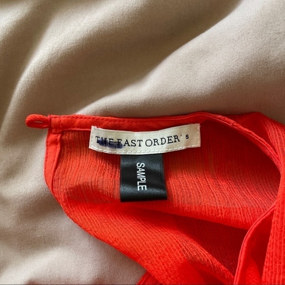 The East Order Red Orange Ruffle Mesh Mini Dress - Picture 6 of 6